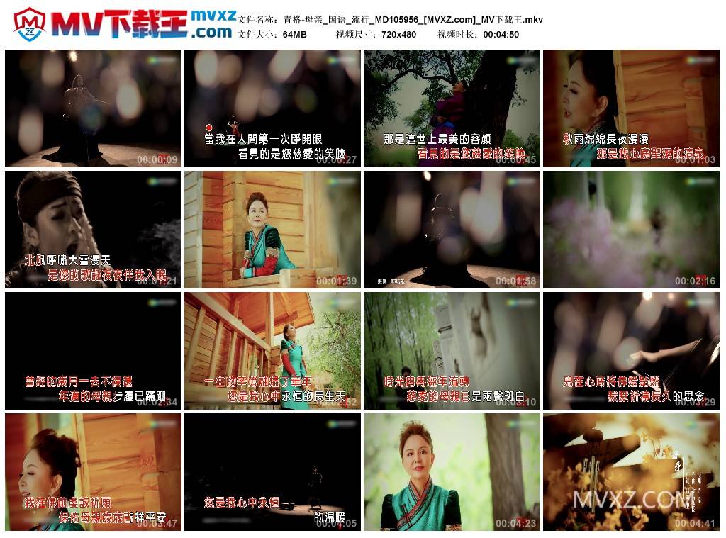 青格-母亲_国语_流行_MD105956